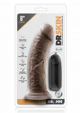 Dr. Skin Dr. Joe Vibe Cock W/suction Choc Multi Speed Harness Compatible