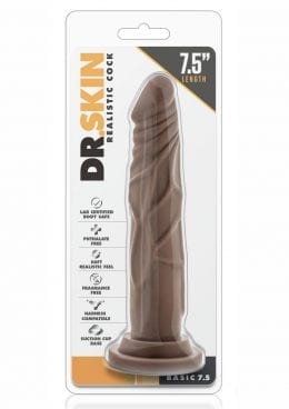 Dr. Skin Basic Realistic Cock Chocolate 7.5 Inch