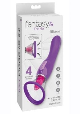 Fantasy For Her Ultimate Pleasure Silicone Vibrating Multi Speed USB Rechargeable Clit Stimulator Waterproof Purple