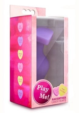 Pwm Naughtier Candy Heart Fuck Me Purple Anal Plug Non Vibrating