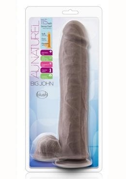 Au Naturel Big John Dual Dense 11.5 Choc Dildo Non Vibrating