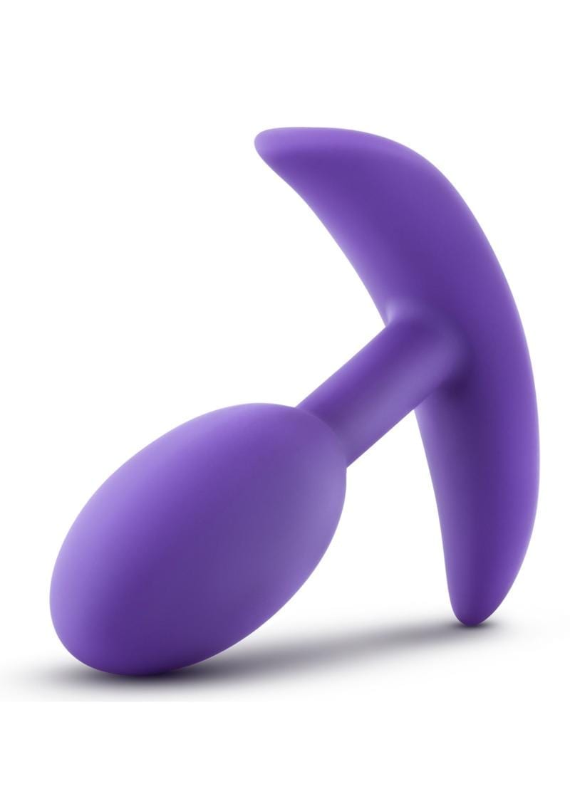 Luxe Wearable Vibra Slim Plug Silicone Small Purple 3.5 Inches