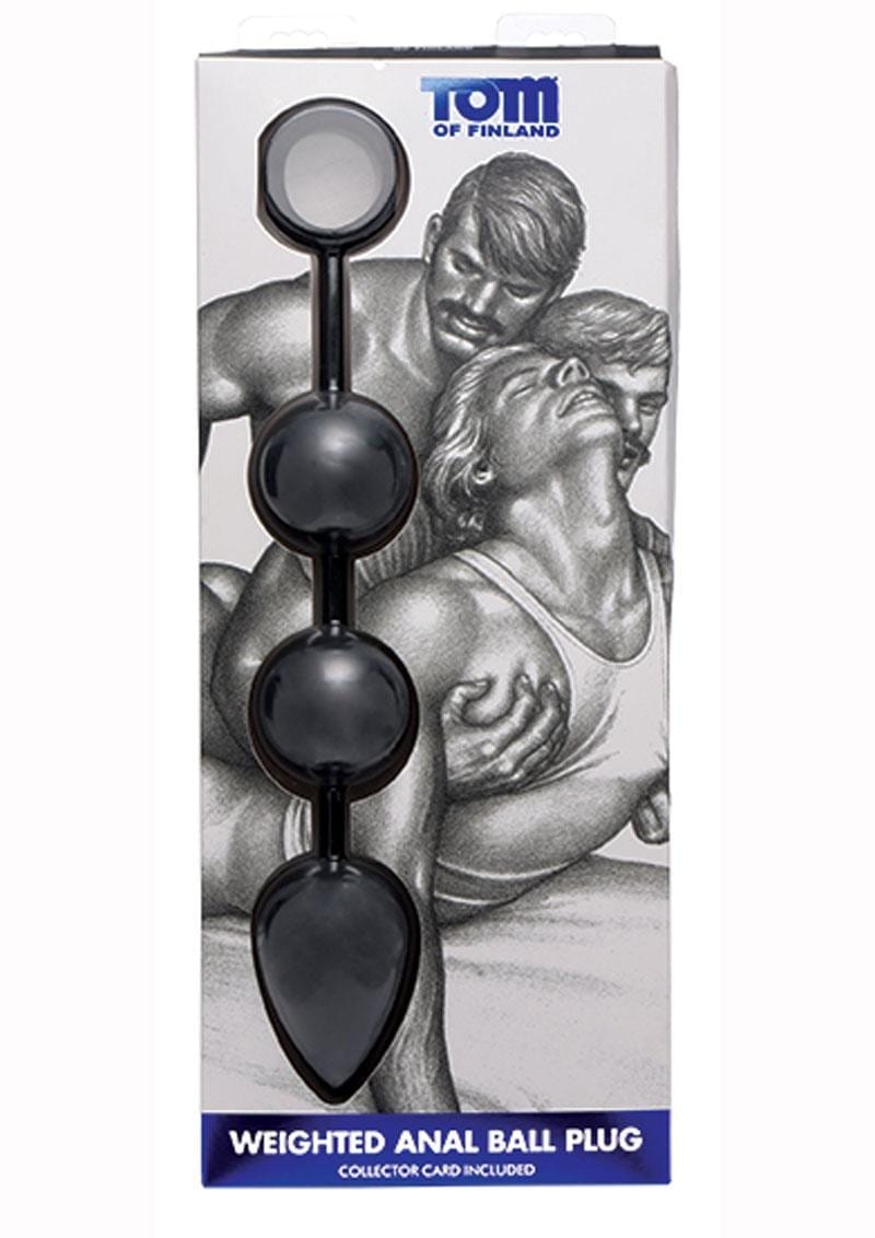 Tom Of Finland Weighted Silicone Anal Ball Plug Large Black