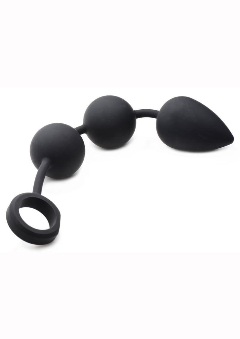 Tom Of Finland Weighted Silicone Anal Ball Plug Large Black