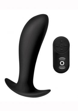 Under Control Silicone Prostate Vibrator With Wireless Remote Control Waterproof Black 4.75 Inch