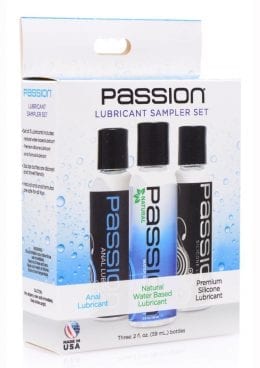 Passion Lubricant Sampler Set 3 Bottles Each 2 Ounces
