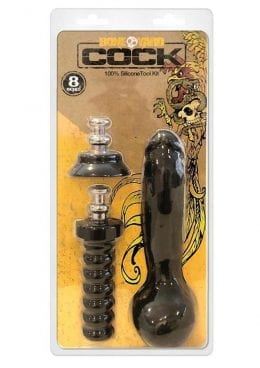 Boneyard Cock  8 Inches Dildo With Silicone Handle or Suction Cup  Base Attachment Black