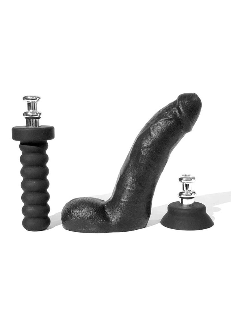 Boneyard Cock  8 Inches Dildo With Silicone Handle or Suction Cup  Base Attachment Black