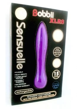 Sensuelle Bobbii Xlr8 Turbo Boost Vibrator Waterproof  Ultra Violet
