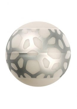 Linx Geo Stroker Ball Masturbator Ribbed Textured Waterproof Clear