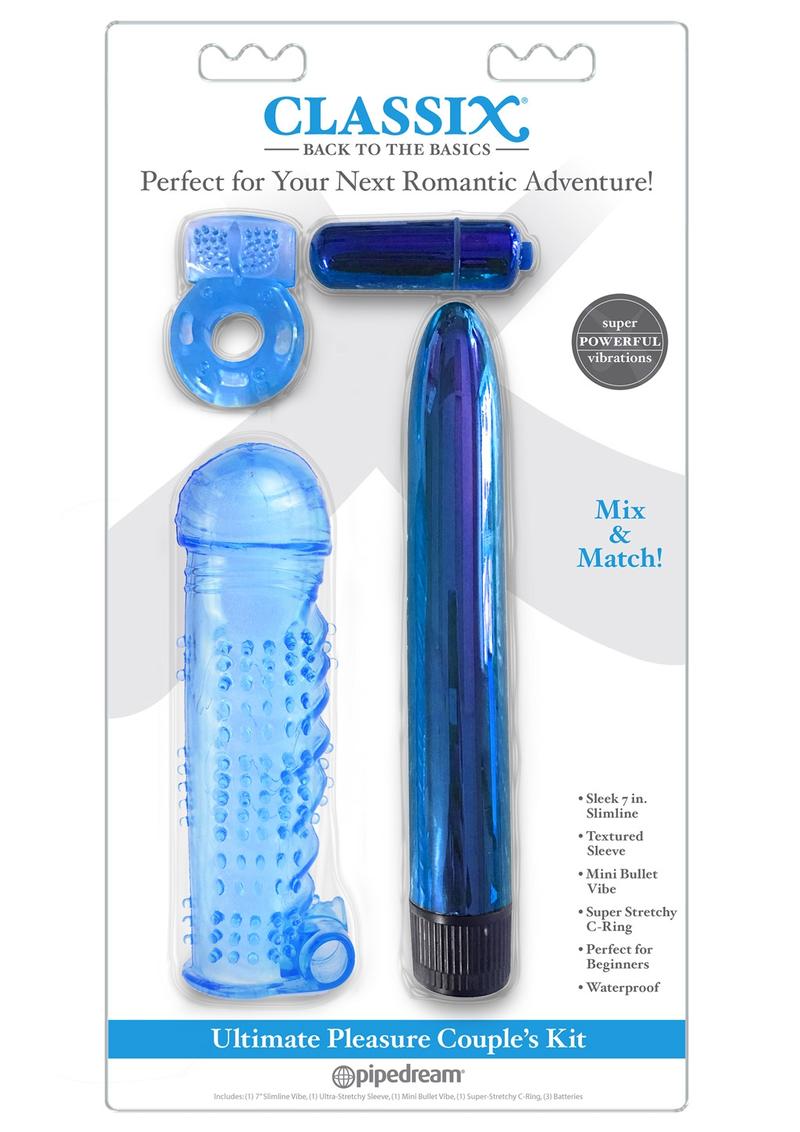 Classix Ult Pleasure Couples Kit Blu