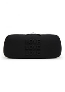 Happy Rabbit LOVE Silicone Storage Zip Bag - Medium - Black
