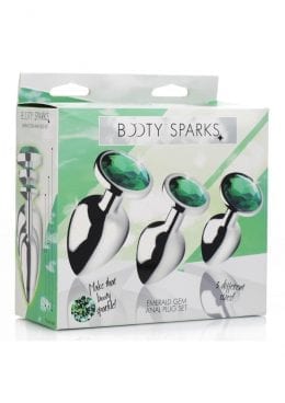 Bootysparks Emerald Gem Plug Set
