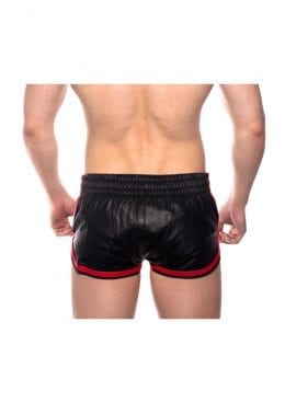 Prowler Red Leather Sport Shorts Red Sm