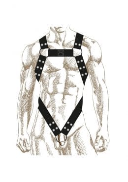 Prowler Red Butch Body Harness Blk Lg