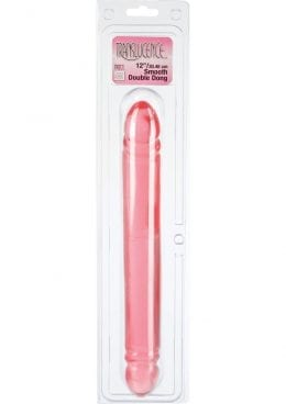 TRANSLUCENCE SMOOTH DOUBLE DONG 12 INCH PINK