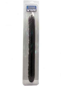 BLACK JACK VEINED DOUBLE DONG 18 INCH BLACK