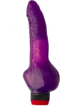 Jelly Caribbean Number 2 Jelly Realistic Vibrator Purple 8 Inch