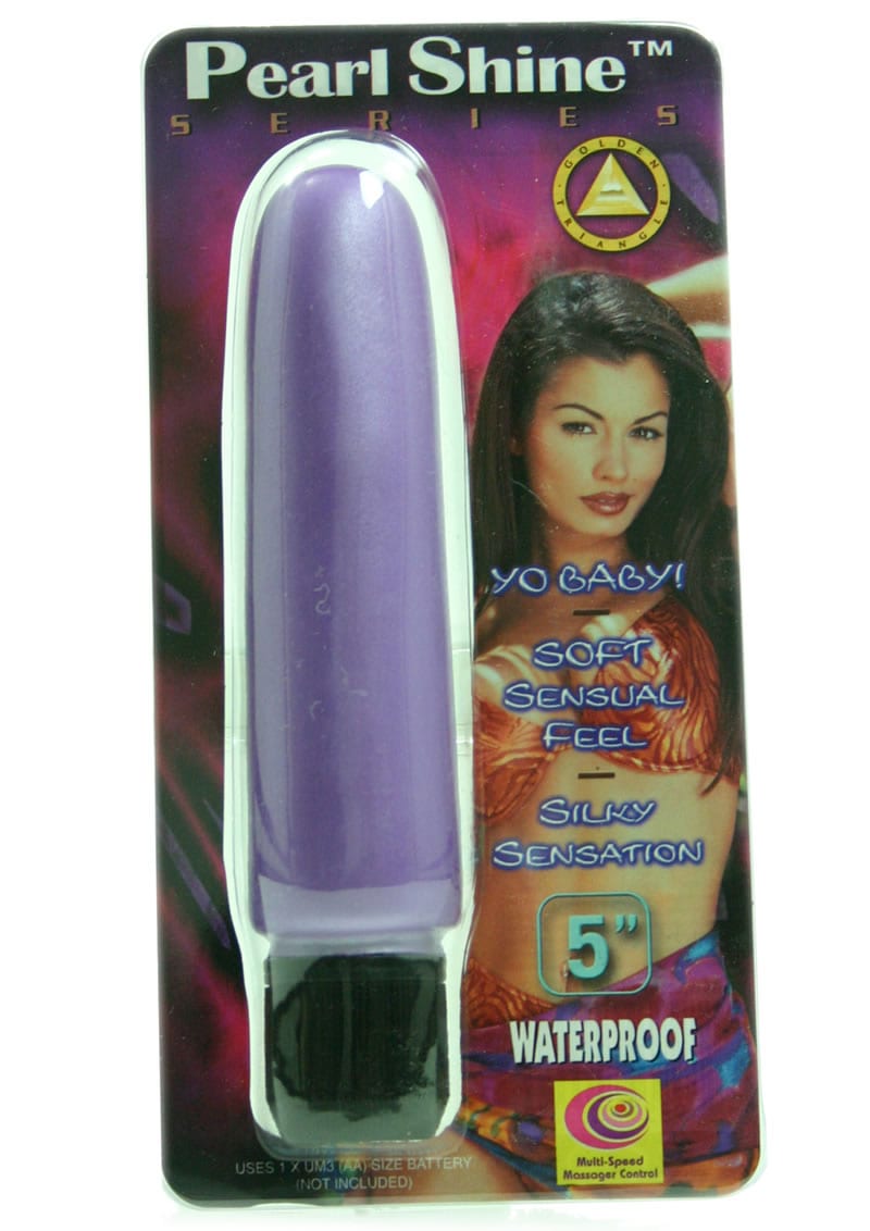 PEARL SHINE SMOOTH 5 INCH VIBRATOR PURPLE WATERPROOF