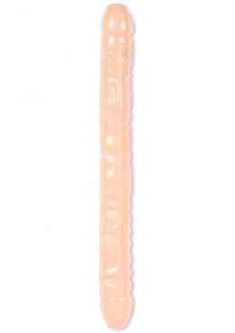 Classic Double Header Veined Dong 18 Inch Flesh