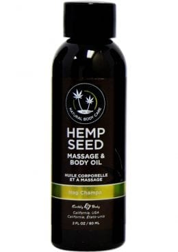 Earthly Body Hemp Seed Nag Champa Massage and Body Oil 2 ounces