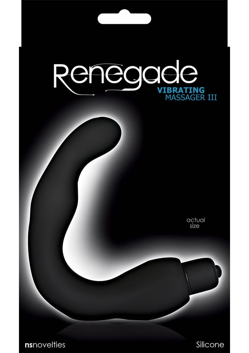 Renegade Silicone Vibrating Massager III Waterproof Black