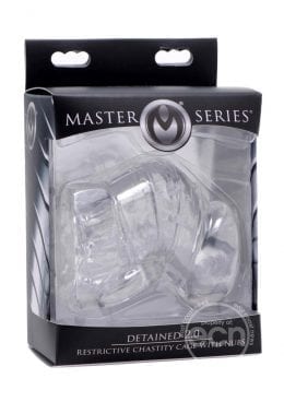Master Series Detained Soft Chasity cage Clear 4 Inch - Image 2
