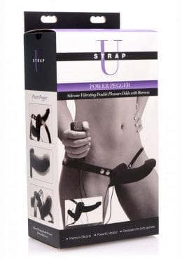 Power Pegger Double Dildo Vibrating Multi Point Silicone