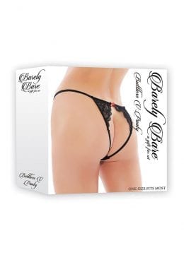 (Buttless) Barely B, V Panty Black