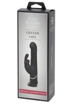 Fifty Shades of Grey Greedy Girl Rechargeable Thrusting G-Spot Rabbit Vibrator - Black