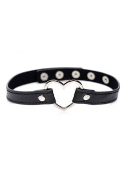 Master Series Dark Heart Chrome Heart Black Choker Adjustable