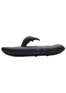 Inmi Royal Rabbits Bead Bunny Silicone USB Magnetic Rechargeable Vibe Black 9.5 Inches