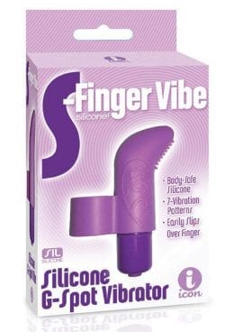 S-Finger Vibe Silicone G-Spot Vibrator Purple