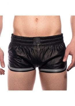 Prowler Red Leather Sport Shorts Gryxxxl