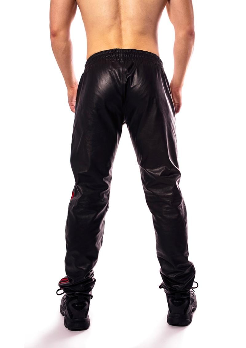 Prowler Red Leather Joggers Red Md