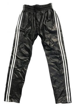 Prowler Red Leather Joggers Wht Lg