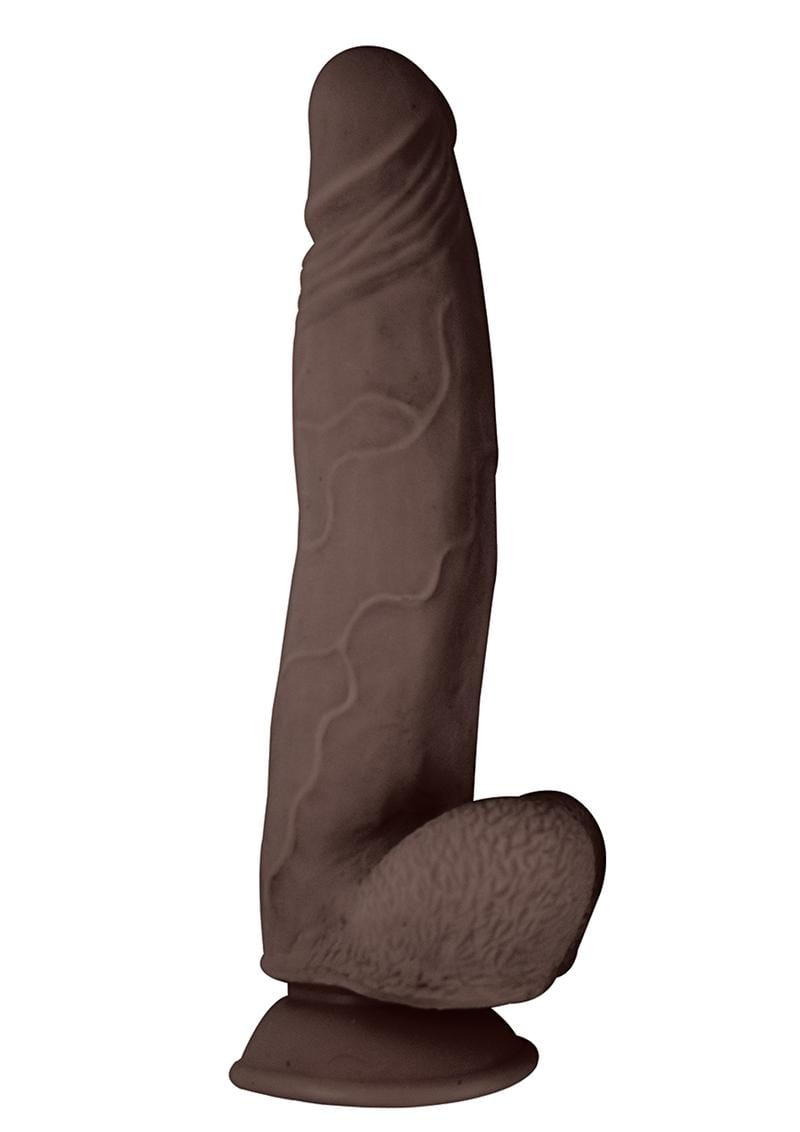 Realcocks Dual Layered #6  Bendable Realistic Dong Waterproof 8 Inches  Dark Brown