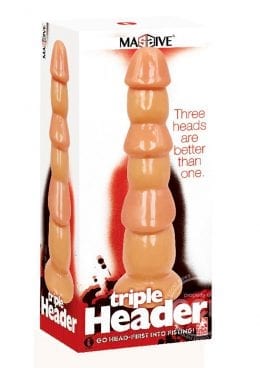 NEW:Triple Header 3 Dick Head Dildo - Vanilla - Image 2