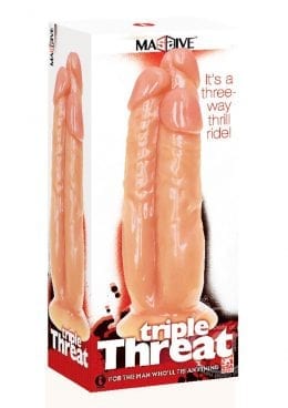 NEW: Triple Threat 3 Cock Dildo - Vanilla