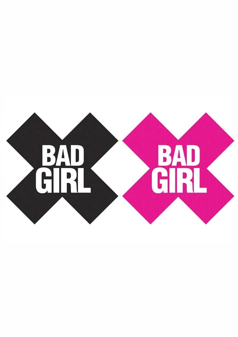 Peekaboo Bad Girl Pasties - Black/Pink
