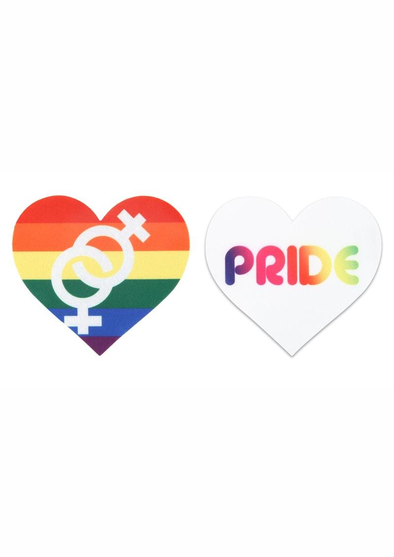 Peekaboo Pride Hearts Pasties - Rainbow