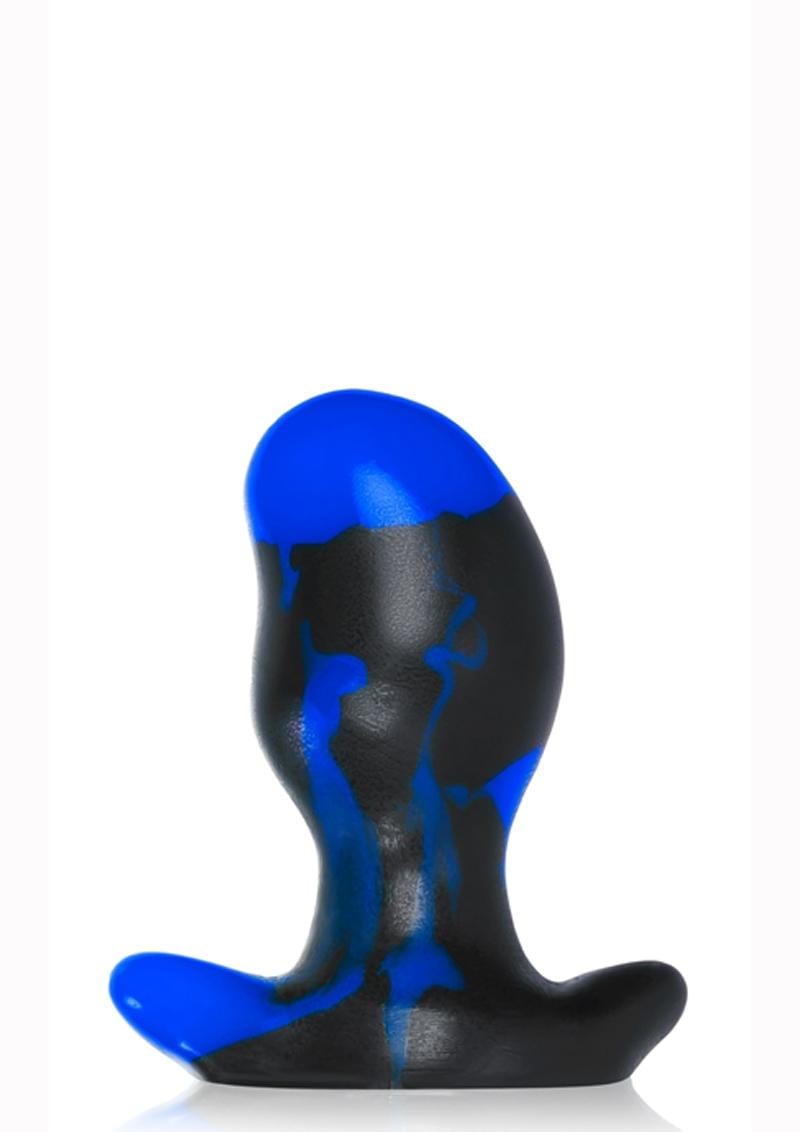 Oxballs Ergo Silicone Butt Plug - Medium - Police Blue Swirl