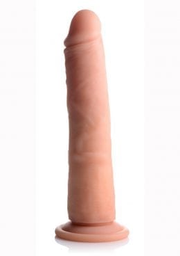 Big Shot Silicone Twirling andamp; Vibrating Rechargeable Dildo 8in - Vanilla