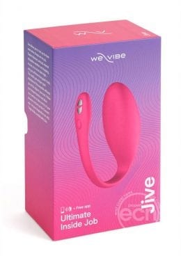 App controlled from anywhere: We-Vibe Jive Silicone Rechargeable Remote Control Wearable G-Spot Vibrator - Pink