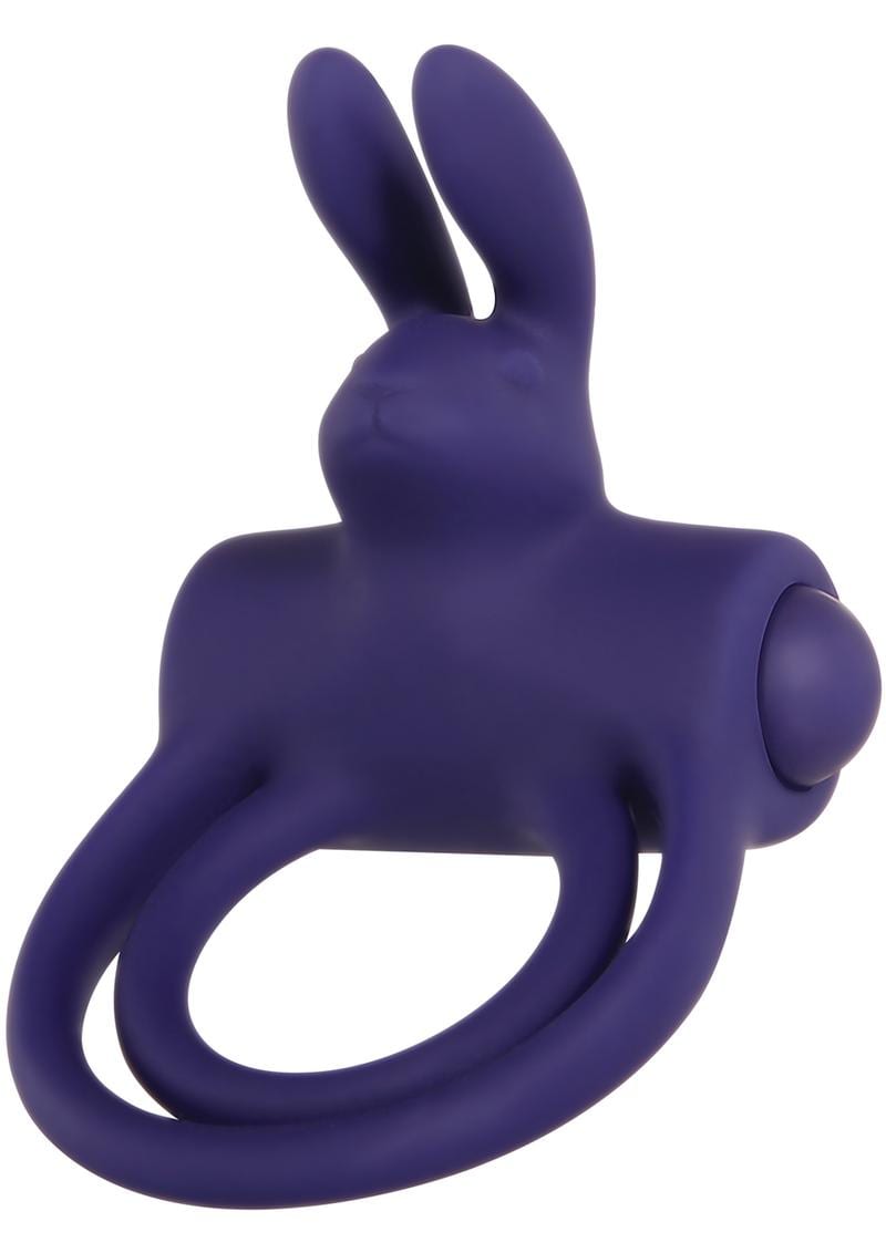 Adam andamp; Eve`s Silicone Rechargeable Rabbit Ring - Purple