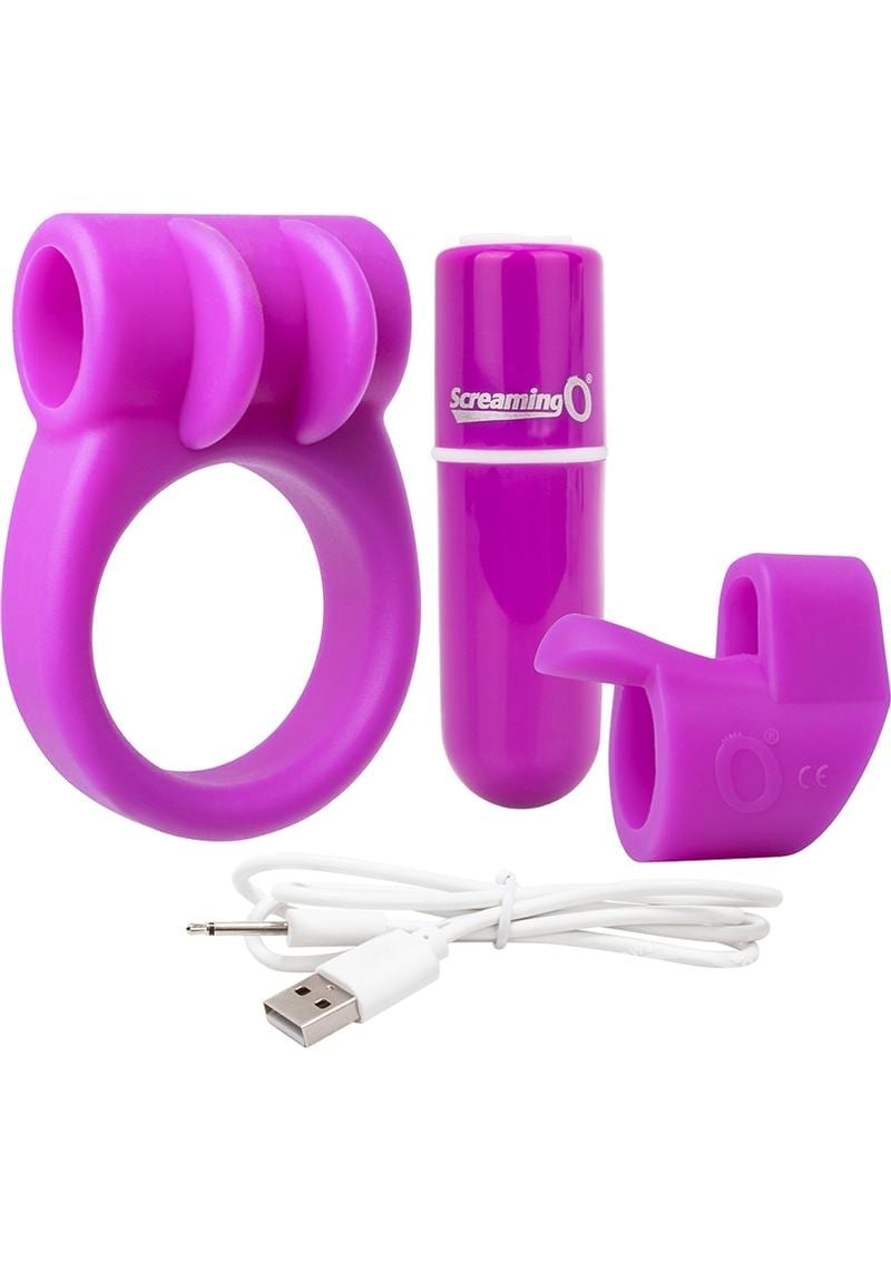 Charged Combo USB Rechargeable Silicone Kit #1 Waterproof - Purple