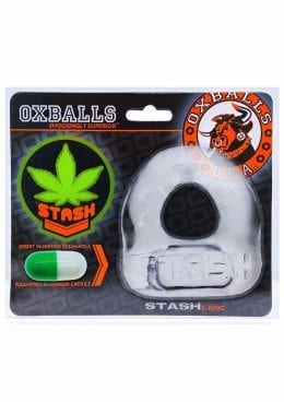 Stash Cock Ring With Aluminum Capsule Insert - Clear