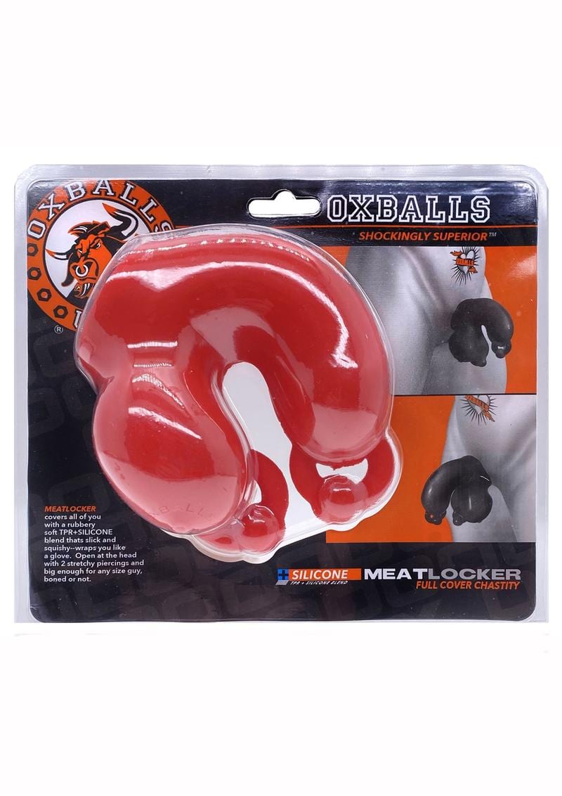Meatlocker Silicone Chastity - Red/Frost