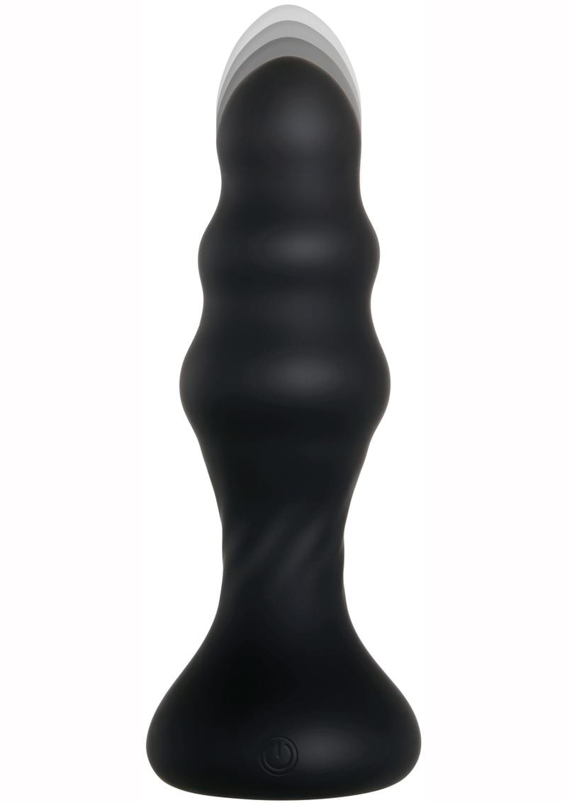 Backdoor Banger Silicone Rechargeable Anal Vibrator With Remote Control - Black