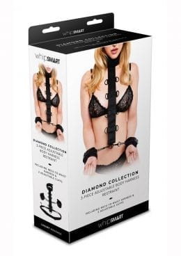 Whipsmart Adjustable Body Harness Restraint 3pc - Black
